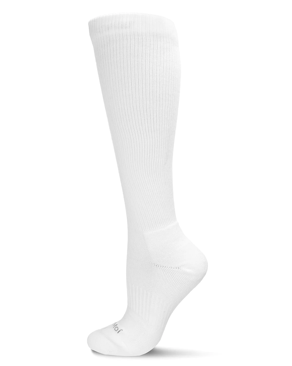 Memoi Classic Athletic Cushion Sole Knee High Cotton Blend 15-20mmhg Graduated Compression Socks