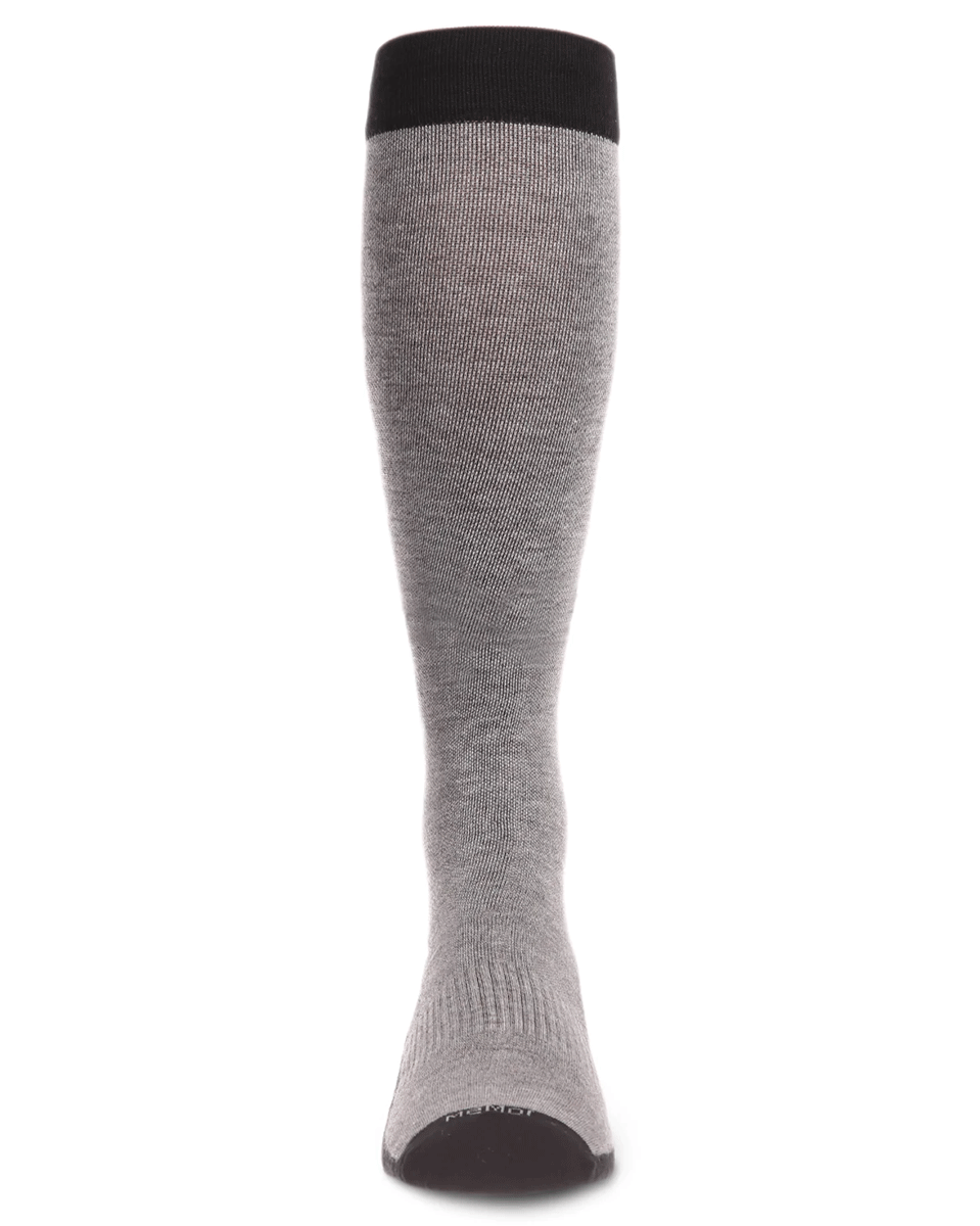 Memoi Men's Two-tone Contrast Bamboo Blend 8-15mmhg Graduated Compression Socks