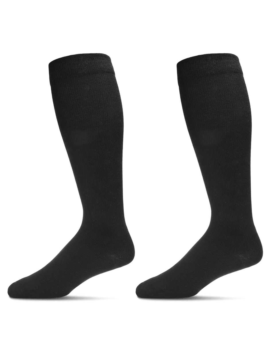 Memoi 2 Pair Cushioned Sole Cotton Blend Graduated Compression Socks