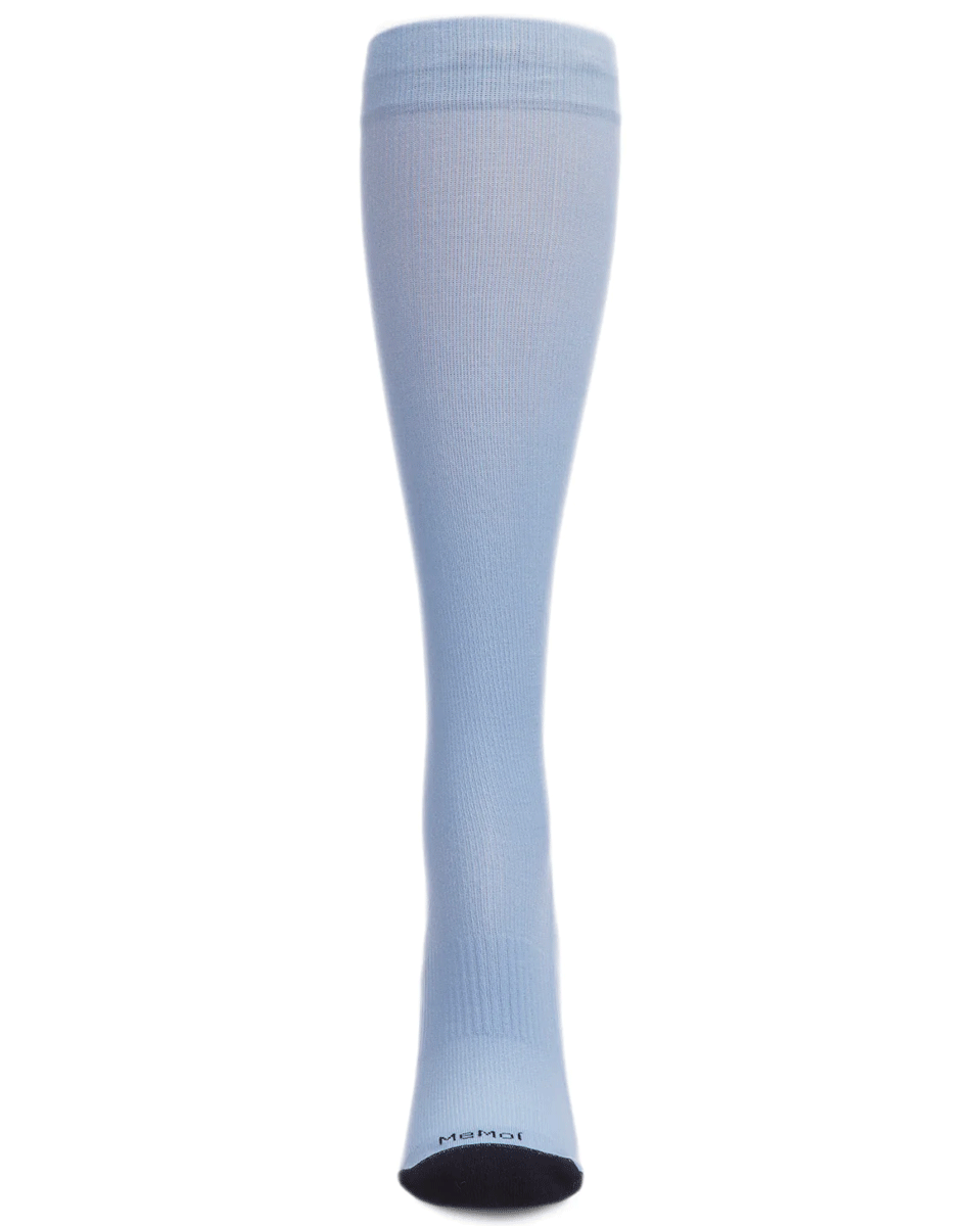Memoi Women's Solid Nylon 15-20mmhg Graduated Compression Socks