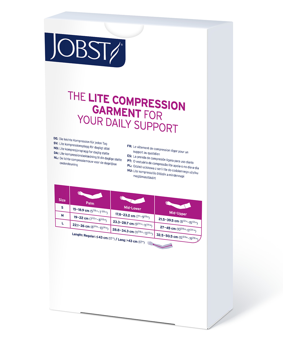 JOBST® Bella Lite Armsleeve 20-30 mmHg w/ Gauntlet + Silicone Dot Band