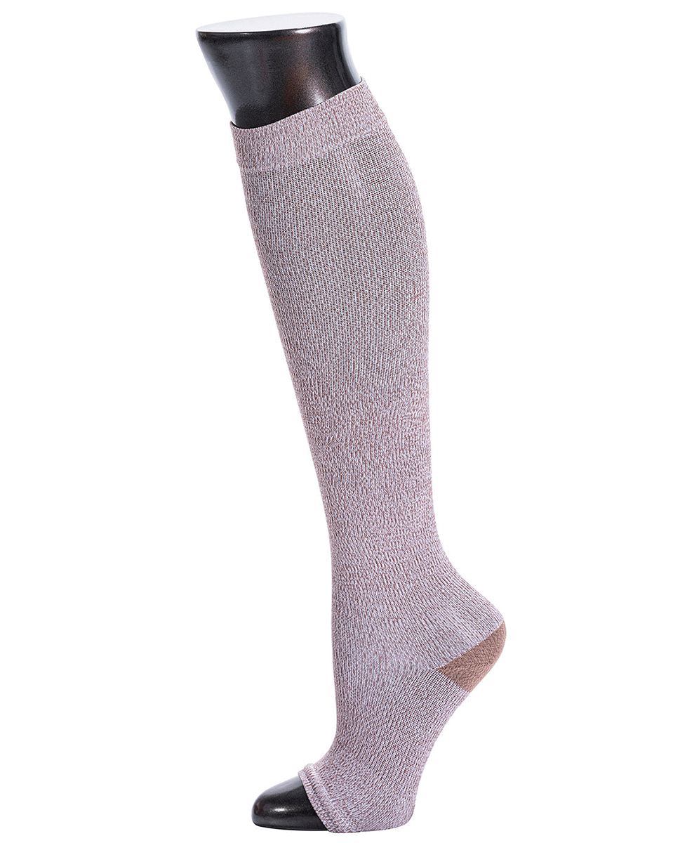 Be Shapy Compression Socks Open Toes Knee High Leg Support 15-20 mmHg - 2 Pack