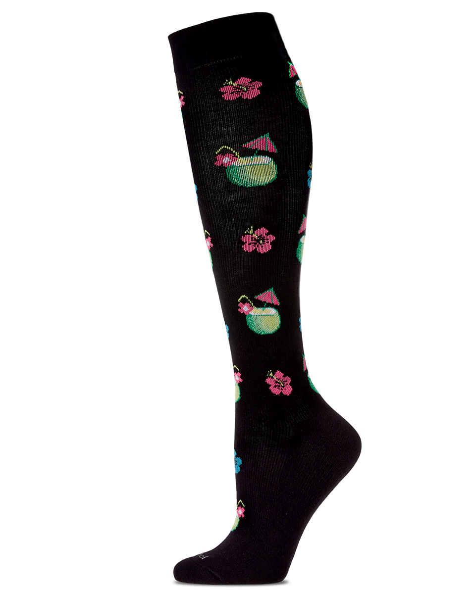 Memoi Coconuts In Paradise 8-15mmhg Compression Socks