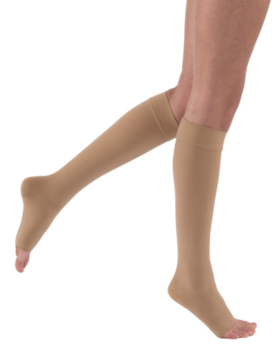 Jobst Relief 30-40 mmHg OPEN TOE Knee High w/ Silicone Top Band