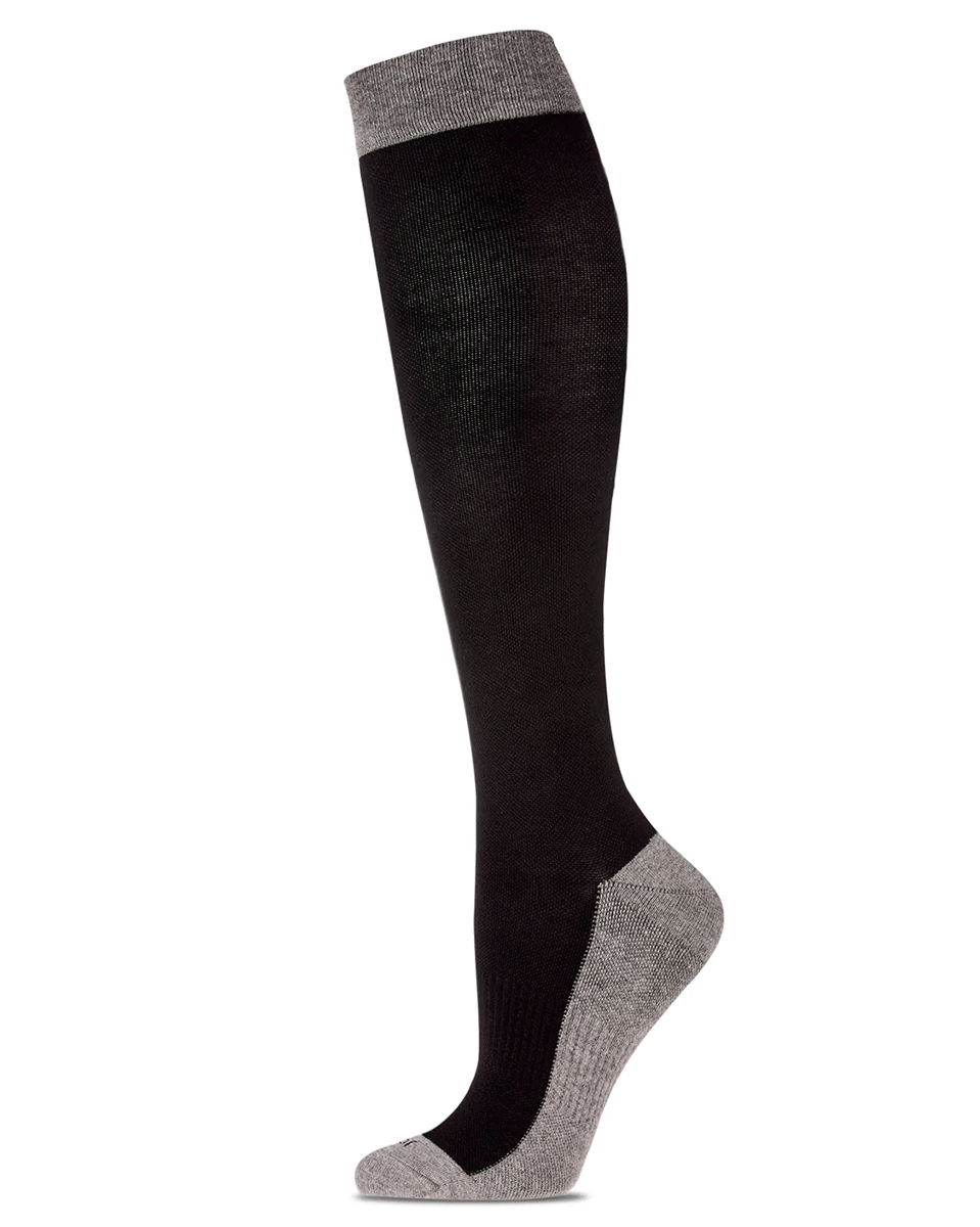 Memoi Two-tone Contrast 8-15mmhg Compression Bamboo Blend Socks