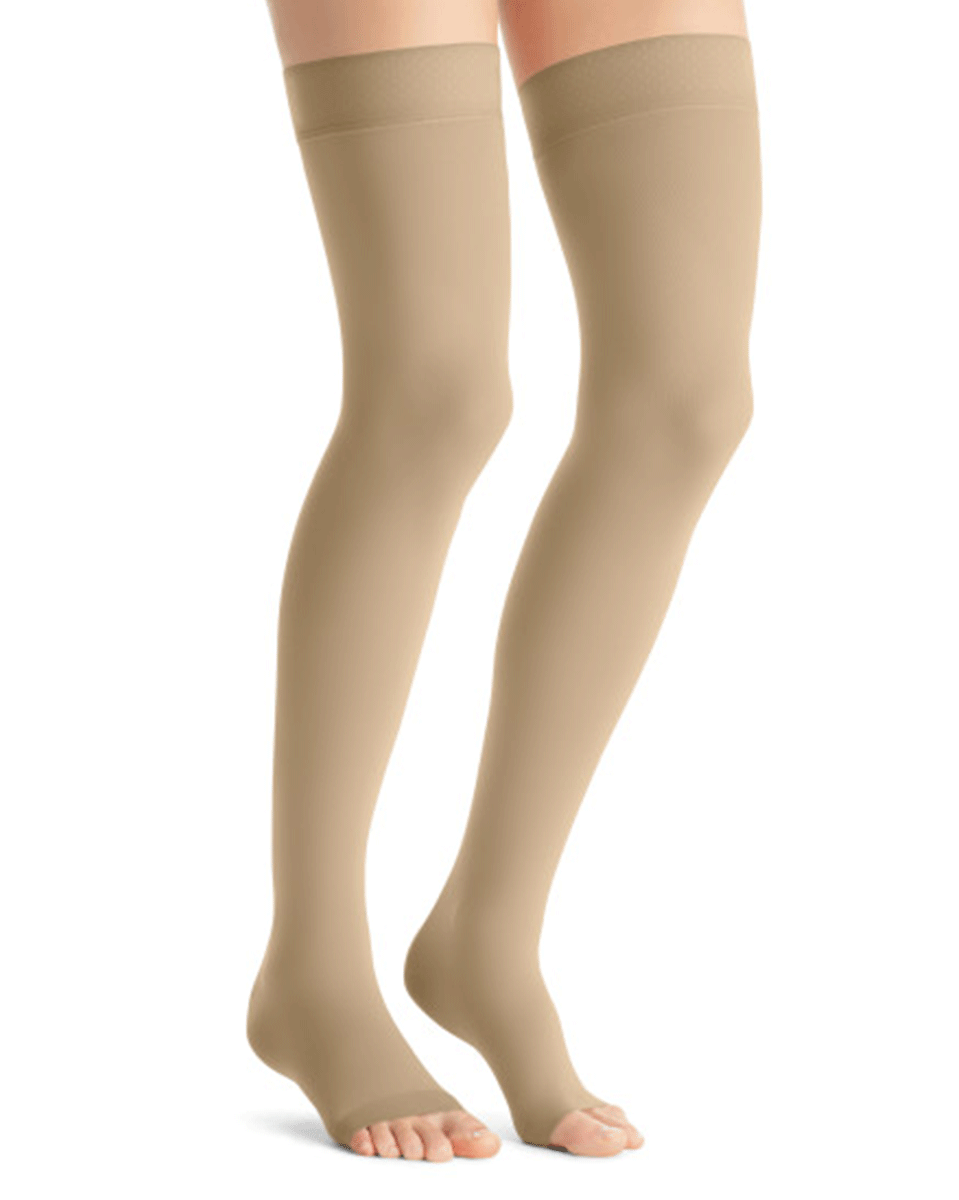Jobst Opaque Women's 15-20 mmHg OPEN TOE Thigh High