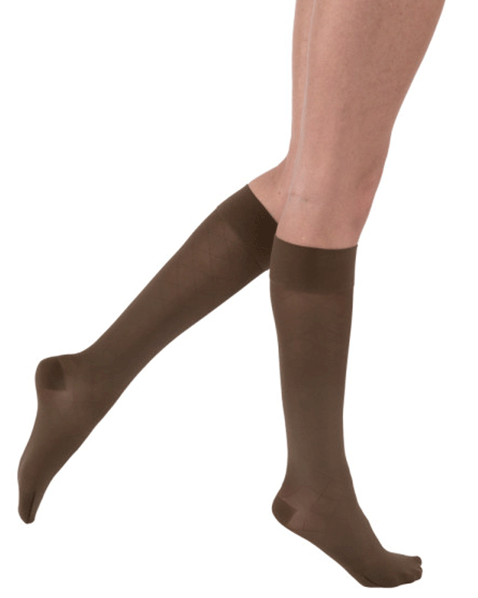Jobst UltraSheer Women's 20-30 mmHg Diamond Knee High