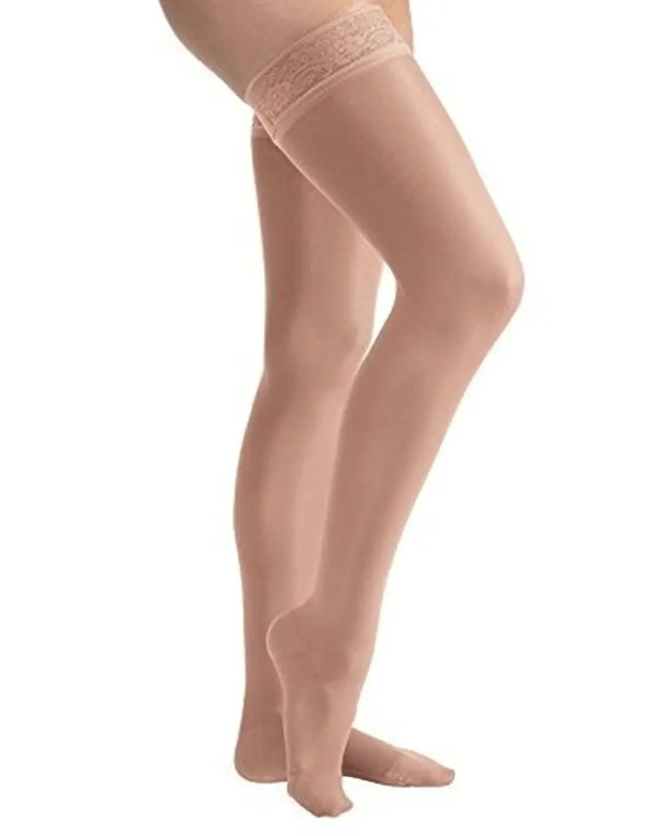 Jobst UltraSheer Women's 30-40 mmHg Thigh High w/ Lace Silicone Top Band