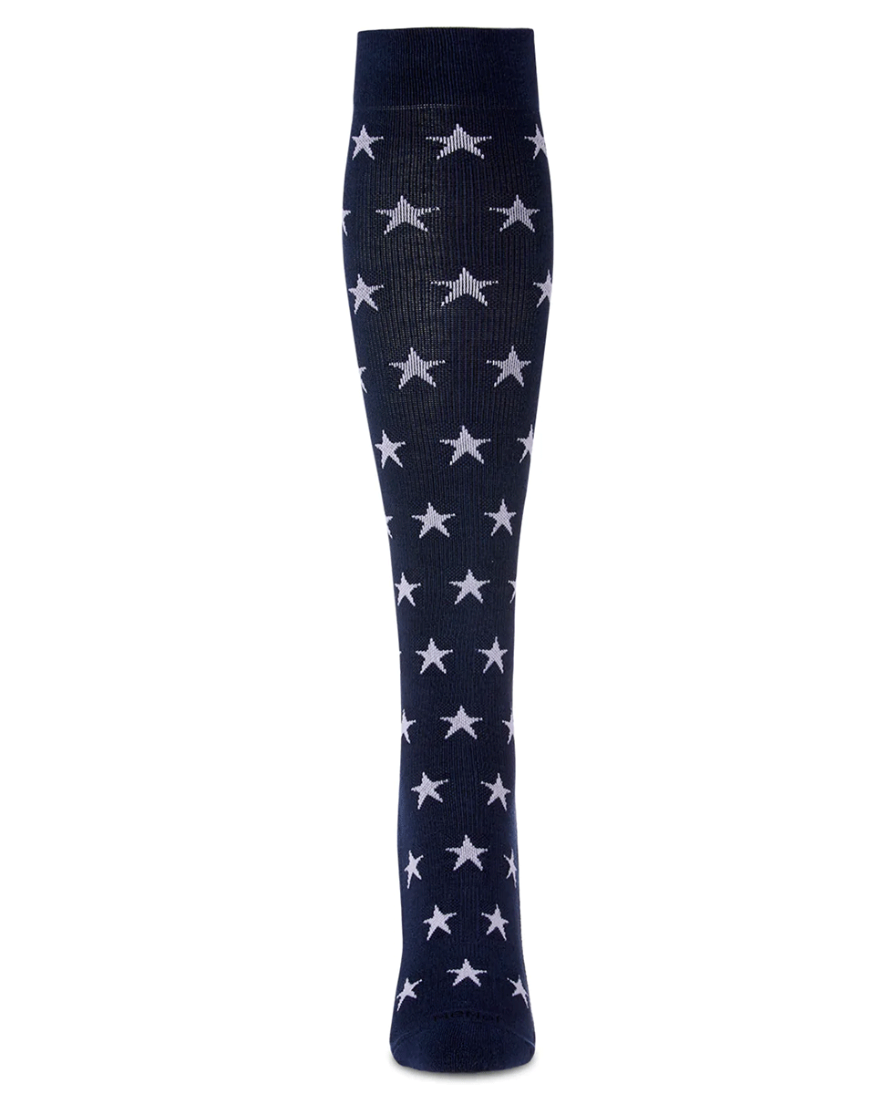 Memoi Old Glory 8-15mmhg Bamboo Blend Compression Socks