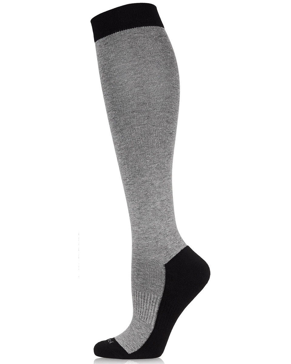 Memoi Two-tone Contrast 8-15mmhg Compression Bamboo Blend Socks
