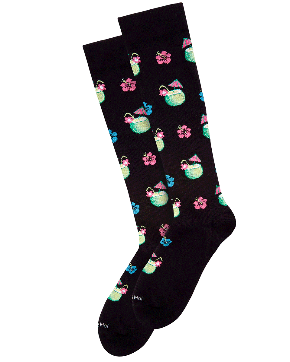 Memoi Coconuts In Paradise 8-15mmhg Compression Socks