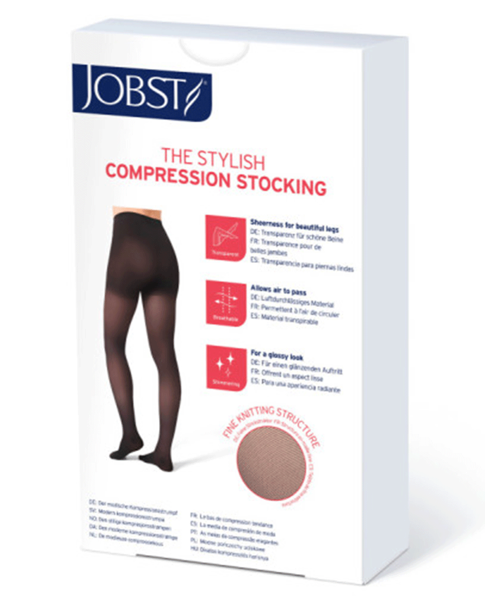 Jobst UltraSheer Women's 15-20 mmHg Diamond Thigh High w/ Silicone Dotted Top Band