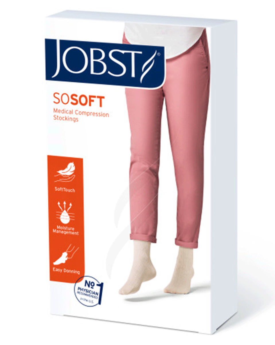Jobst soSoft Women's 20-30 mmHg Ribbed Knee High