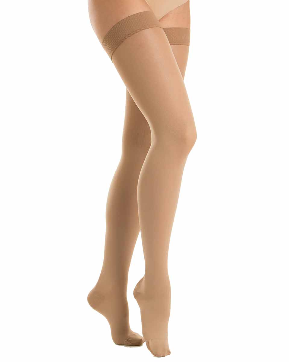 RelaxSan Soft Microfibre Medical Compression Thigh High W/lace Stockings 20-30 mmHg