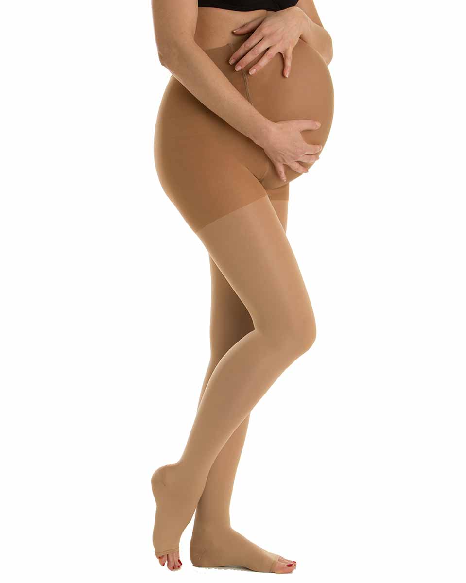 RelaxSan Soft Microfibre Open-toe Medical Compression Maternity Tights 20-30 mmHg