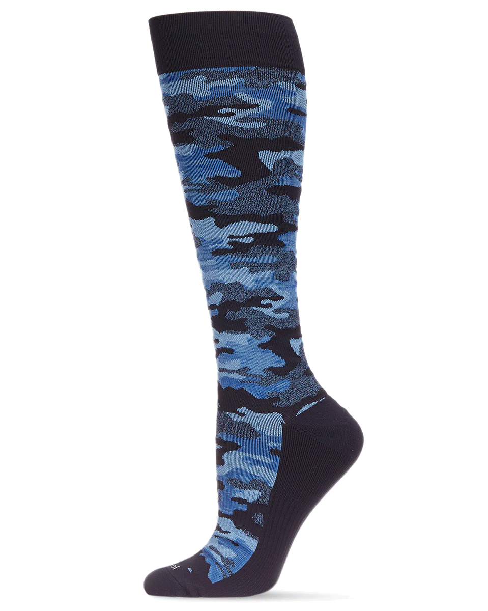 Memoi Women's Camo Nylon 15-20mmhg Graduated Compression Socks