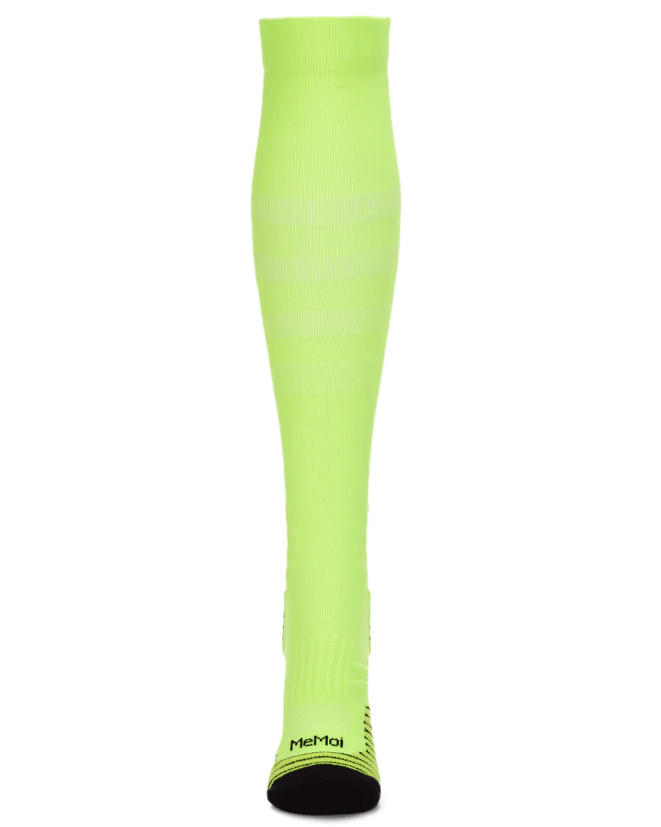 Memoi Women's Neon Performance Knee High Nylon Moderate Compression Socks