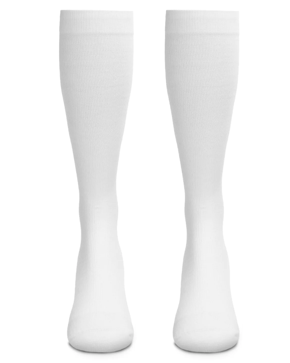 Memoi 2 Pair Cushioned Sole Cotton Blend Graduated Compression Socks