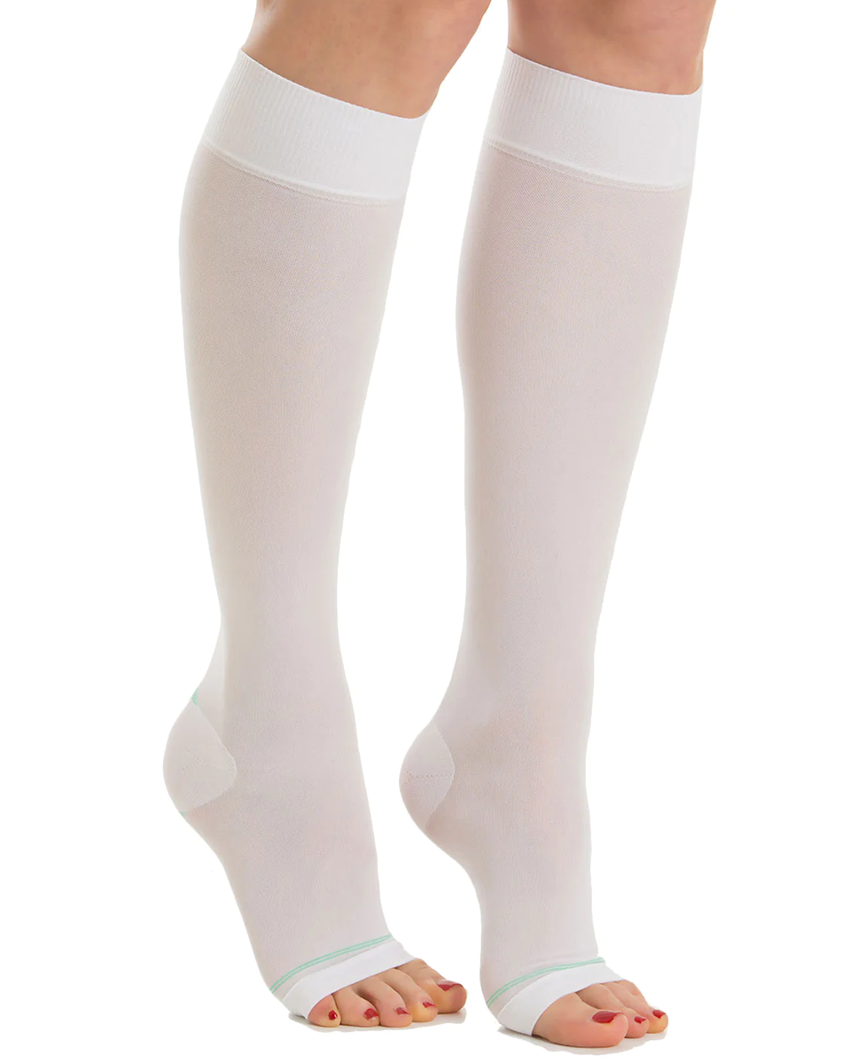 RelaxSanOpen-Toe Anti-Embolism Knee High Socks - 18 mmHg