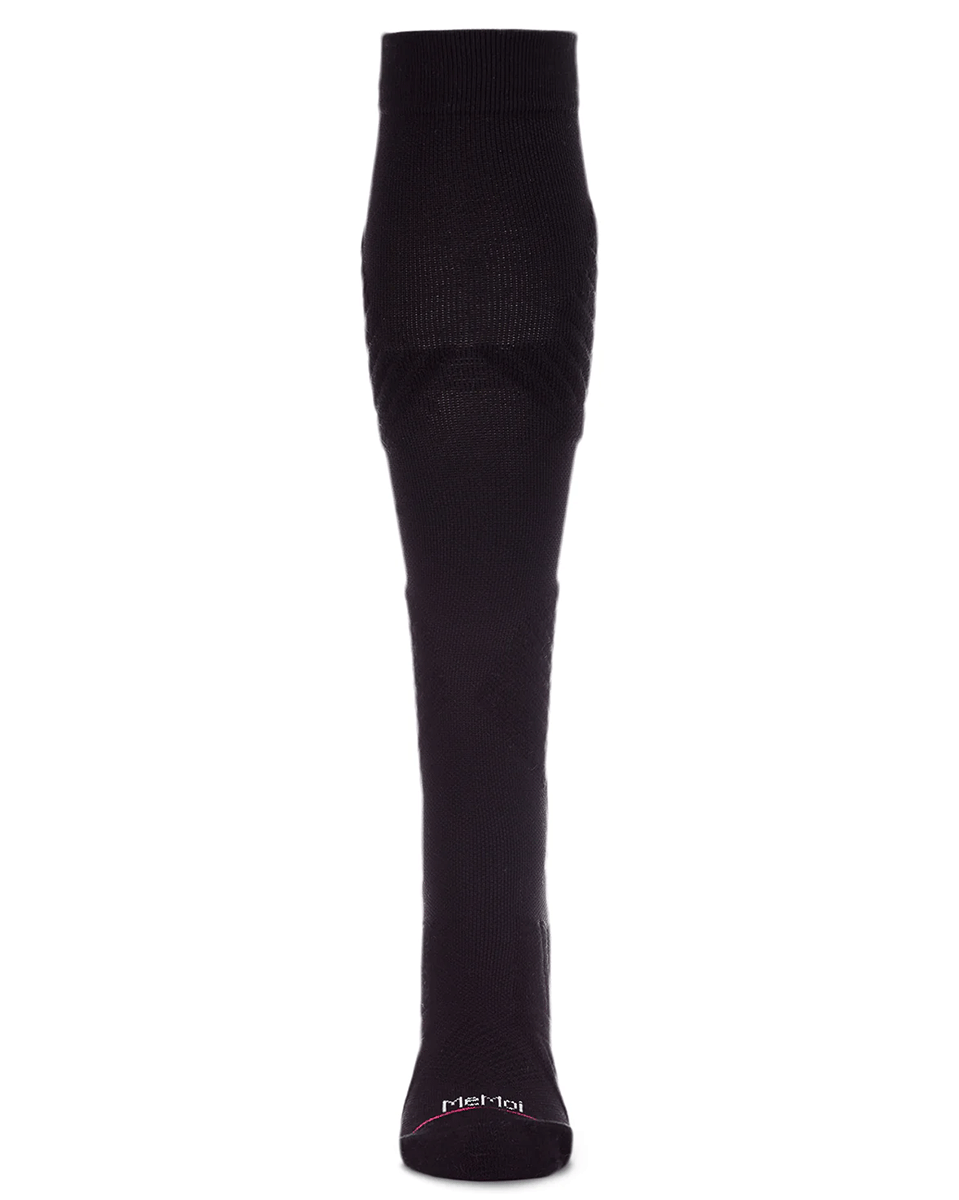 Memoi Women's Ultra Tech Performance Knee High Nylon Blend Moderate Compression Socks