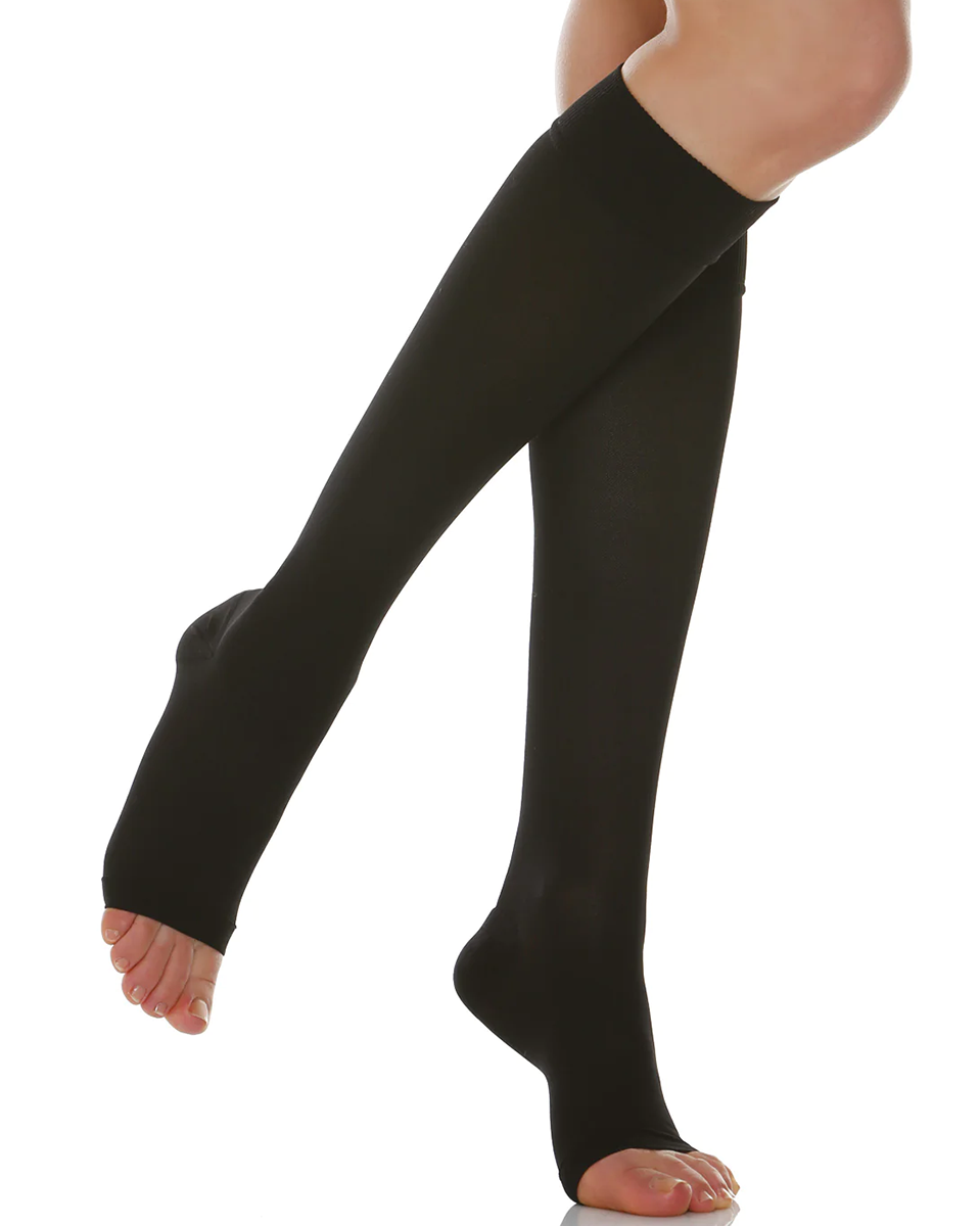 RelaxSan Open-Toe Firm Support Knee High Socks 20-30 mmHg