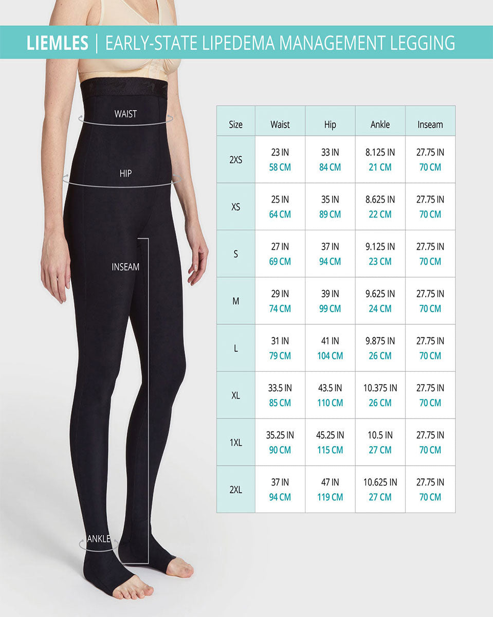 Marena Lipedema Early-state Everyday Management Legging With Flexfit Comfort Ankle™ | 15-20 Mmhg | Style No. Liemles