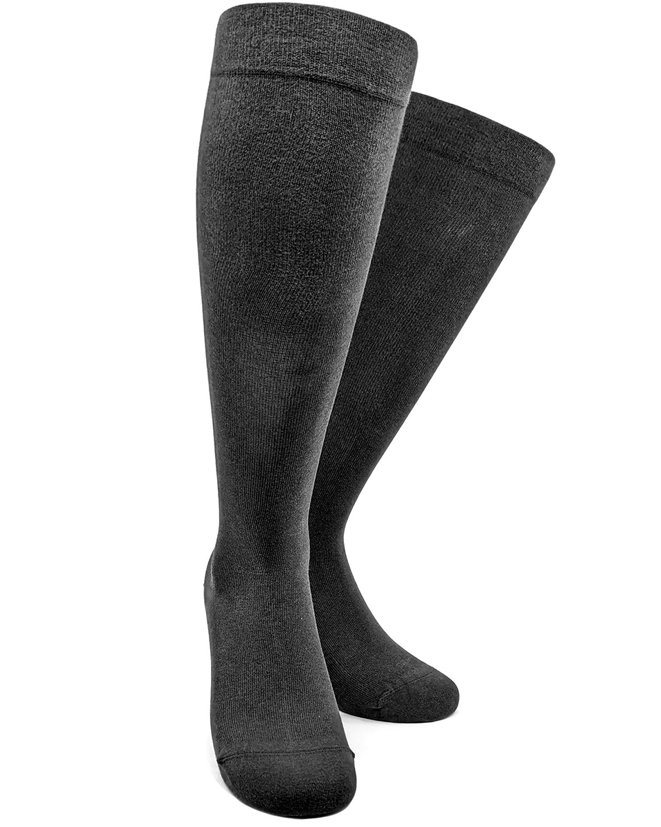 RelaxSan Compression Socks For Women and Men 15-20 mmHg Knee High Compression Stockings in Lightweight Cotton