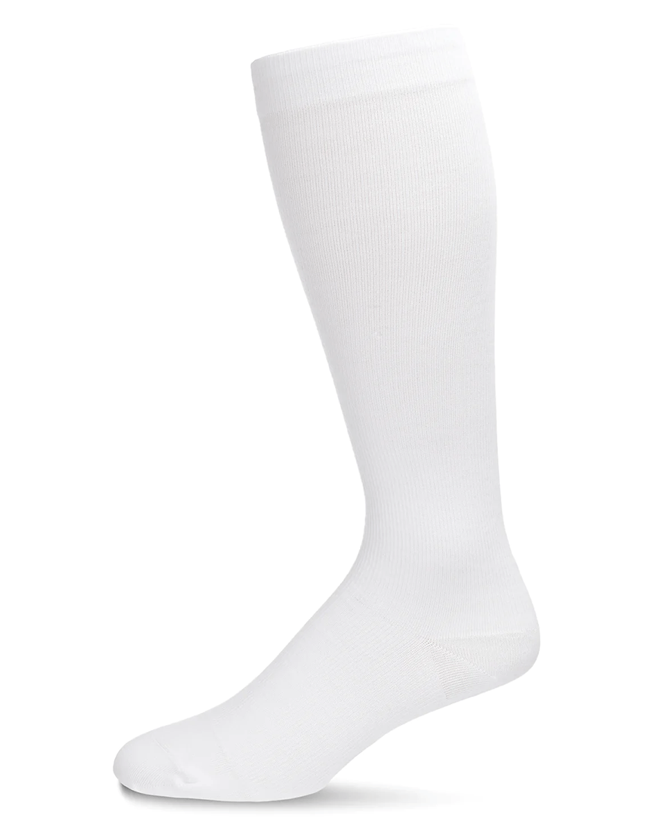 Memoi 2 Pair Solid Cotton Blend Graduated Compression Socks