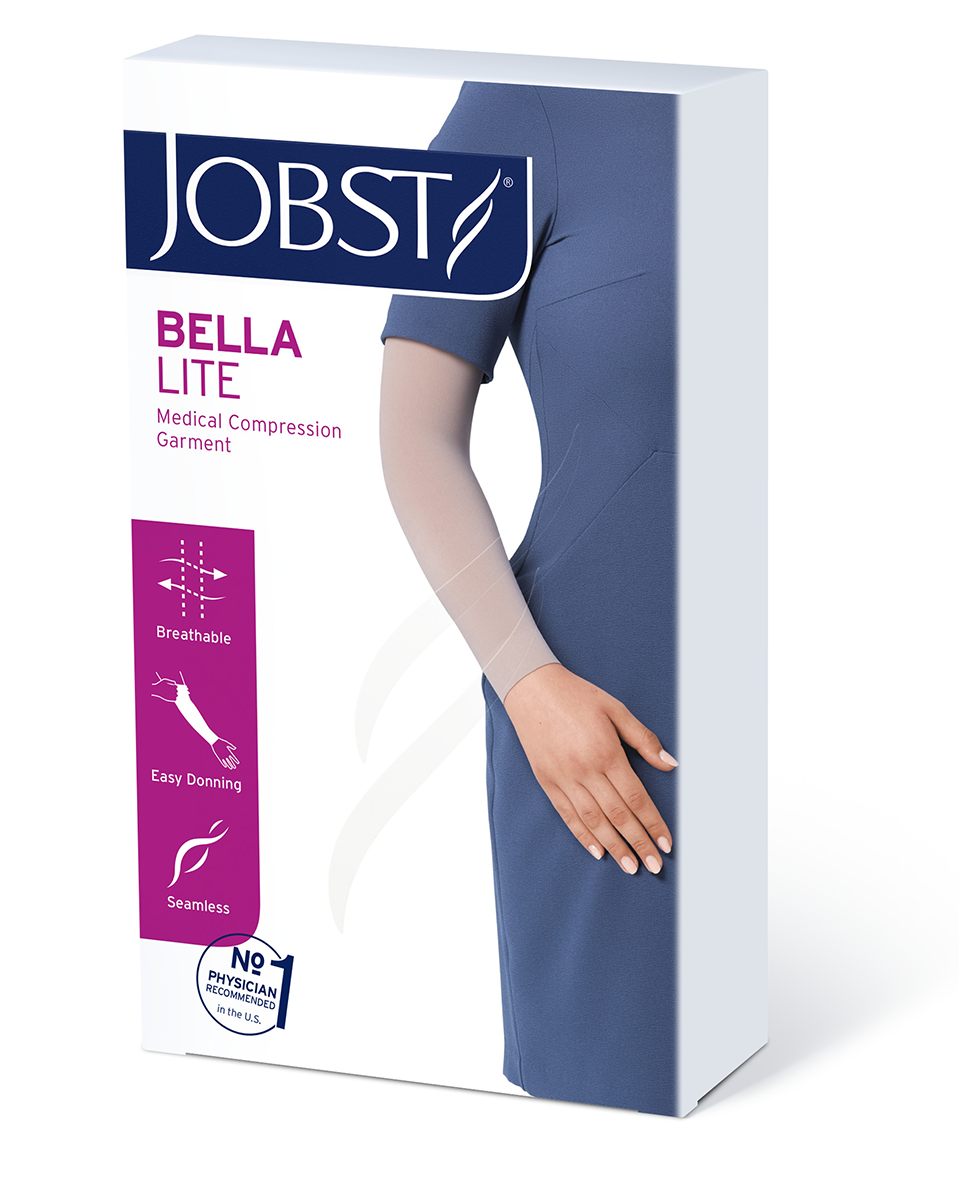 JOBST® Bella Lite Armsleeve 20-30 mmHg w/ Gauntlet + Silicone Dot Band