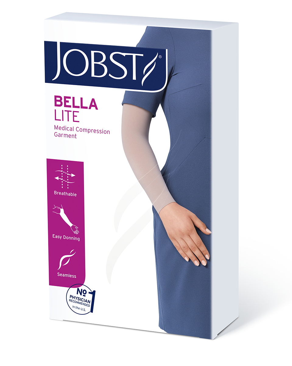 JOBST® Bella Lite Armsleeve 15-20 mmHg w/ Gauntlet + Silicone Dot Band