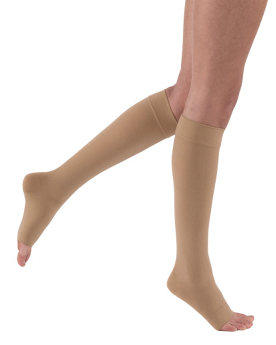 Jobst Relief 20-30 mmHg OPEN TOE Knee High w/ Silicone Top Band