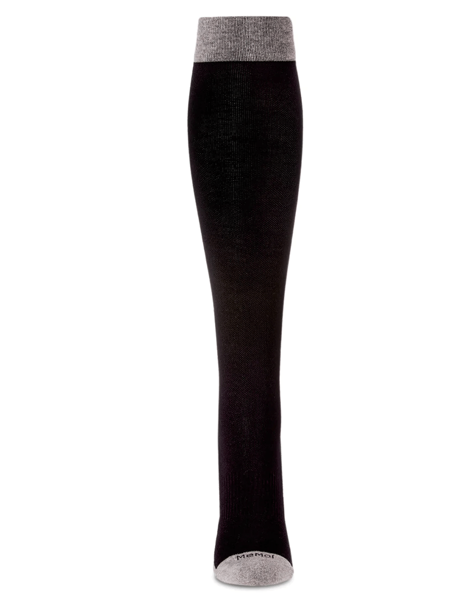 Memoi Two-tone Contrast 8-15mmhg Compression Bamboo Blend Socks