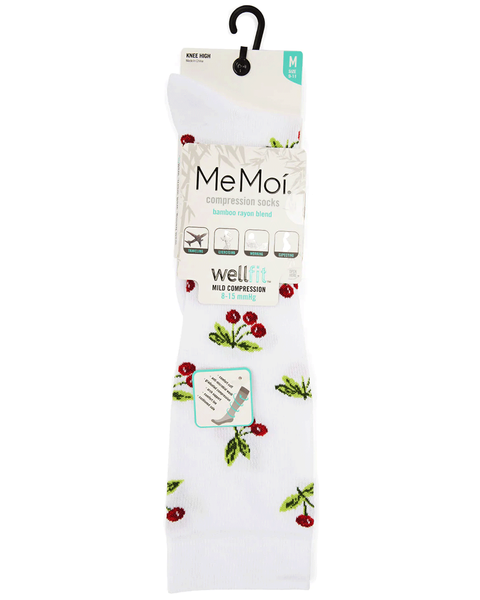 Memoi Very Cherry 8-15mmhg Compression Socks