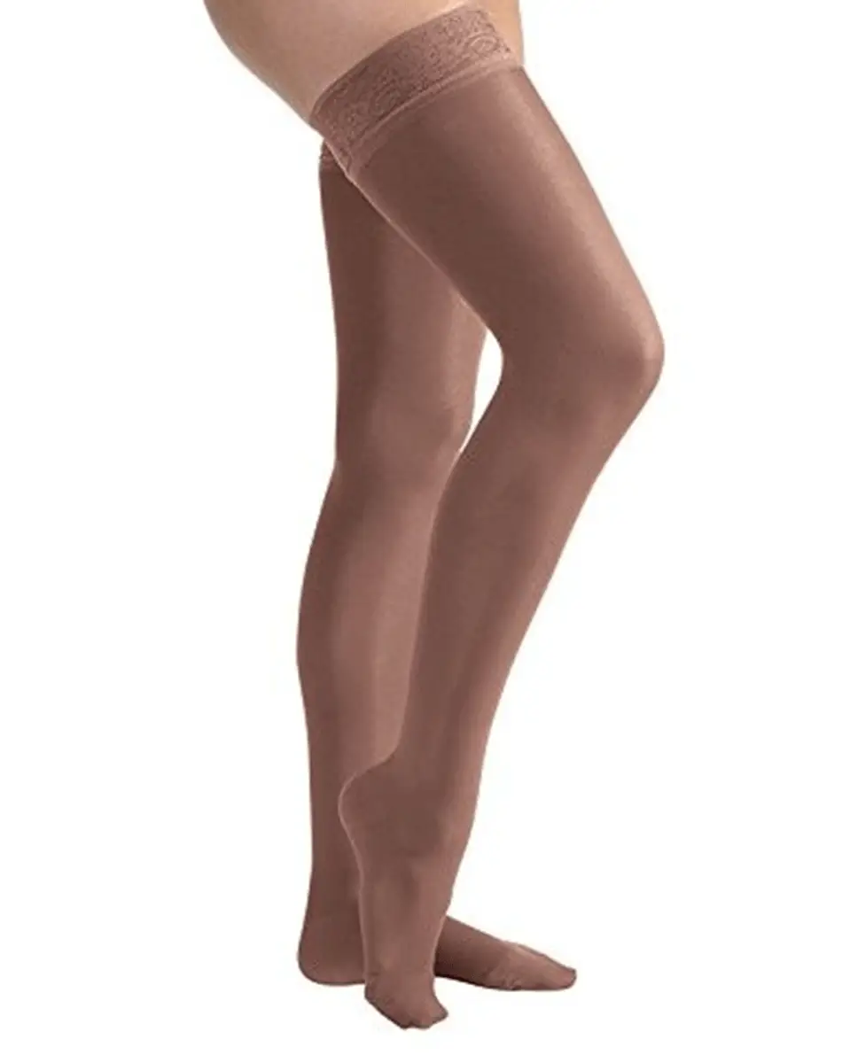 Jobst UltraSheer Women's 20-30 mmHg Thigh High w/ Lace Silicone Top Band