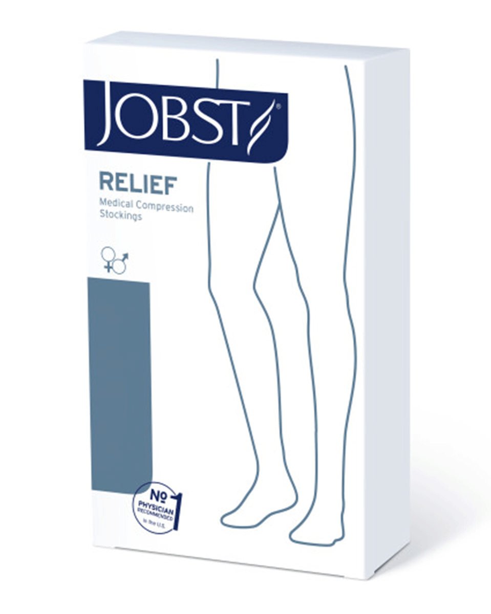 Jobst Relief 30-40 mmHg OPEN TOE Knee High w/ Silicone Top Band