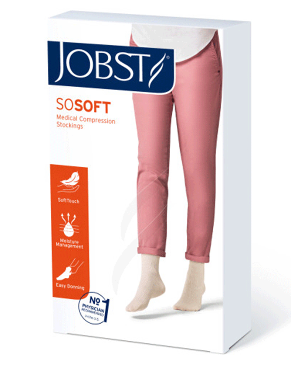 Jobst SoSoft Women's 15-20 mmHg Ribbed Knee High